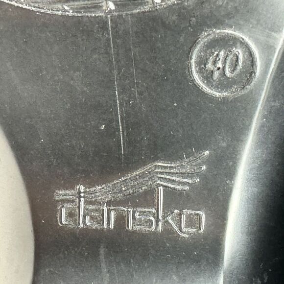 Dansko Sandals Eu 40 Black Donna Patent Leather Slip On Adjustable Double Strap - Picture 13 of 14